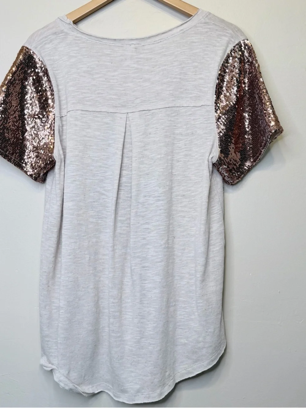 FP WTF | Biker Graphic Tee Short Sequin Sleeves Lightweight Burnout VSCO Shirt - Picture 4 of 14